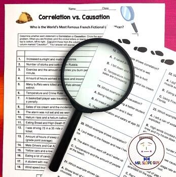 correlation vs causation worksheet pdf